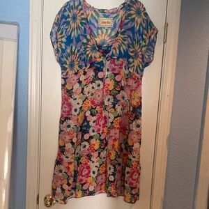 Johnny Was Multicolor Floral Dress